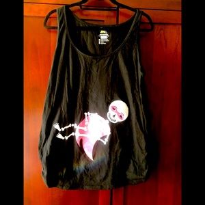 Xl maternity tank w/ cute skelly girl screen print